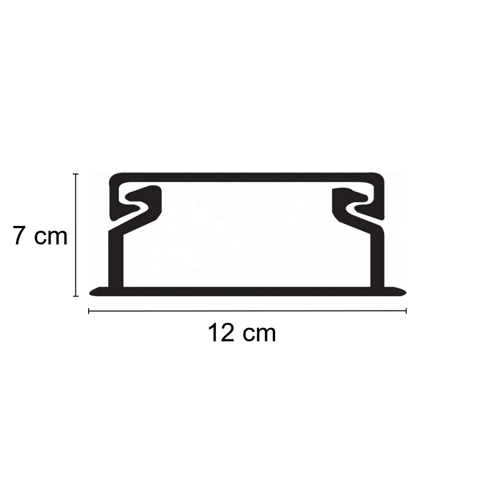 Calha EFAPEL 12x7 mm Adesiva branco
