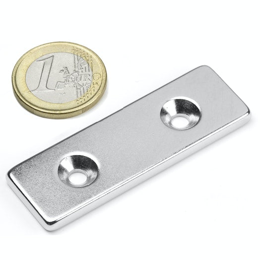 Íman em Bloco para Aparafusar 60 x 20 x 4 mm