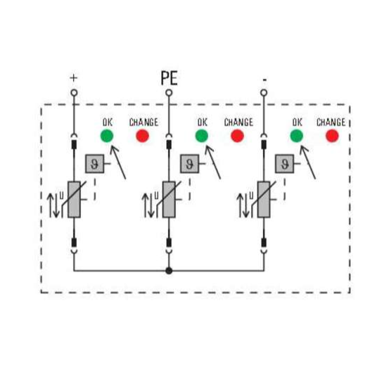 Descarregador de Sobretensão Weidmüller VPU PV II 3 1000