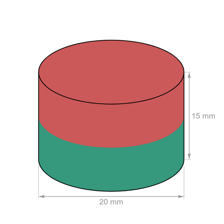 Íman em Disco Ø20 x 15 mm
