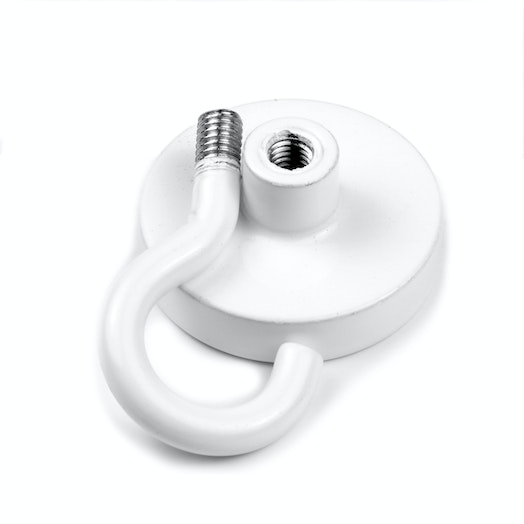 Íman em Recipiente com Gancho Ø32,3 mm branco