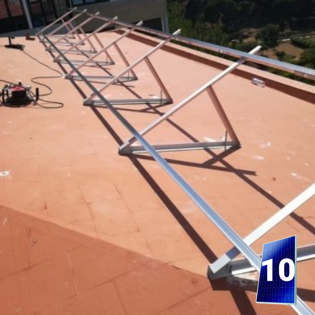 Kit com Triângulos com Parafuso de Rosca Dupla para 10 Módulos