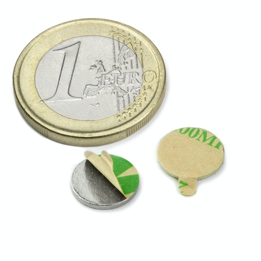 Íman em Disco Autoadesivo Ø10 x 1 mm