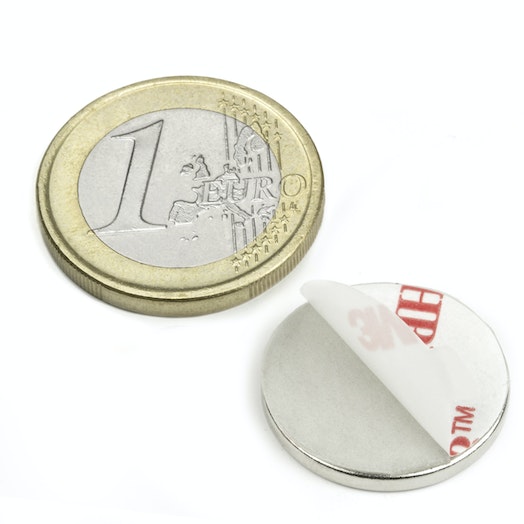 Íman em Disco Autoadesivo Ø20 x 2 mm