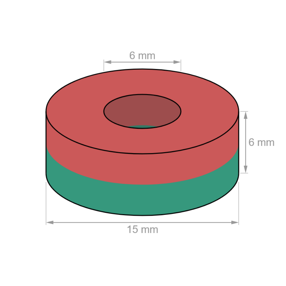 Íman em Aro Ø15 mm