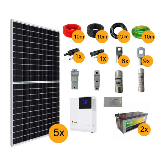 Kit Fotovoltaico Off Grid de 3kW