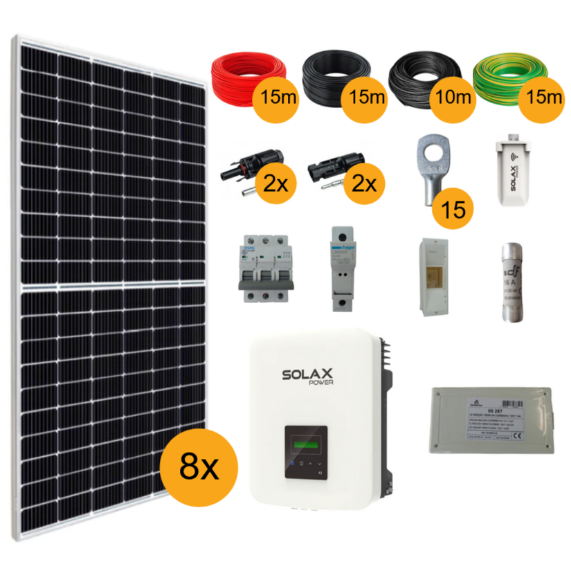 Kit Fotovoltaico On Grid de 3kW Trifásico