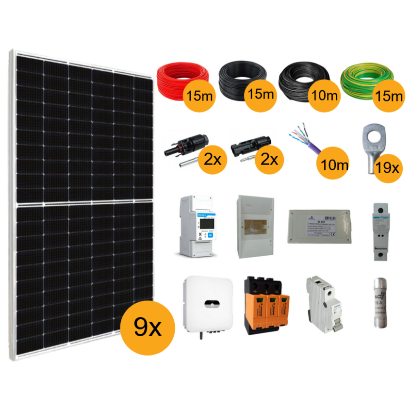 Kit Fotovoltaico On Grid de 4kW preparado para baterias Monofásico