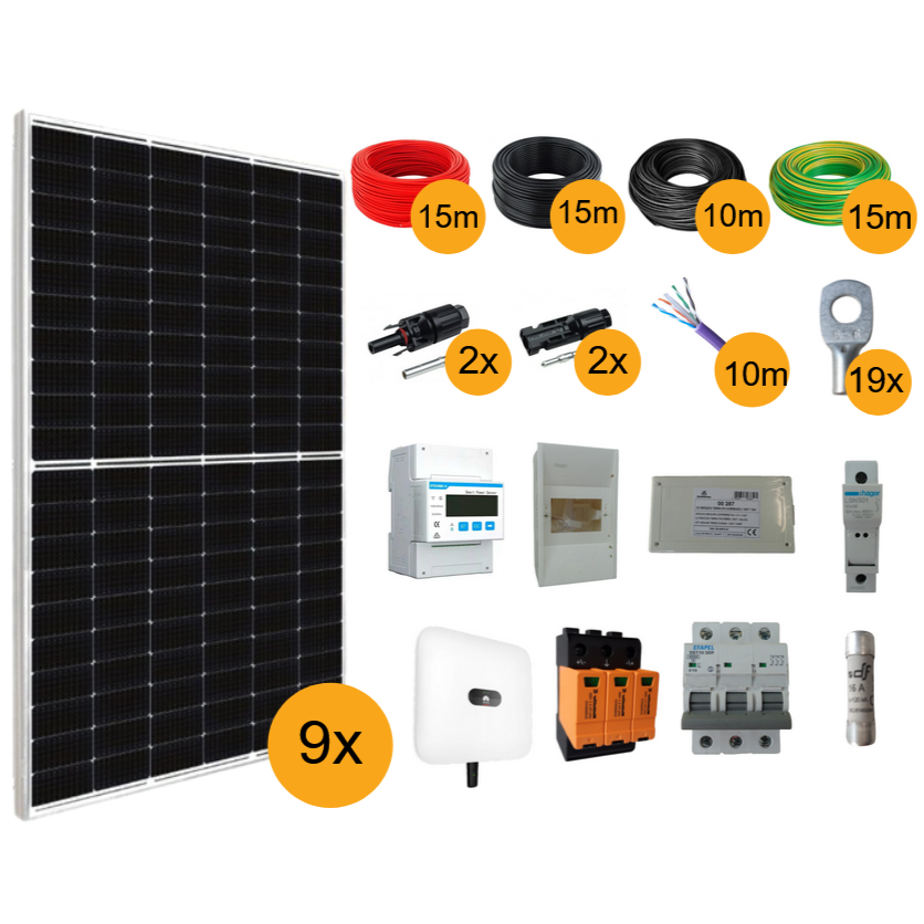 Kit Fotovoltaico On Grid preparado para baterias de 4kW Trifásico