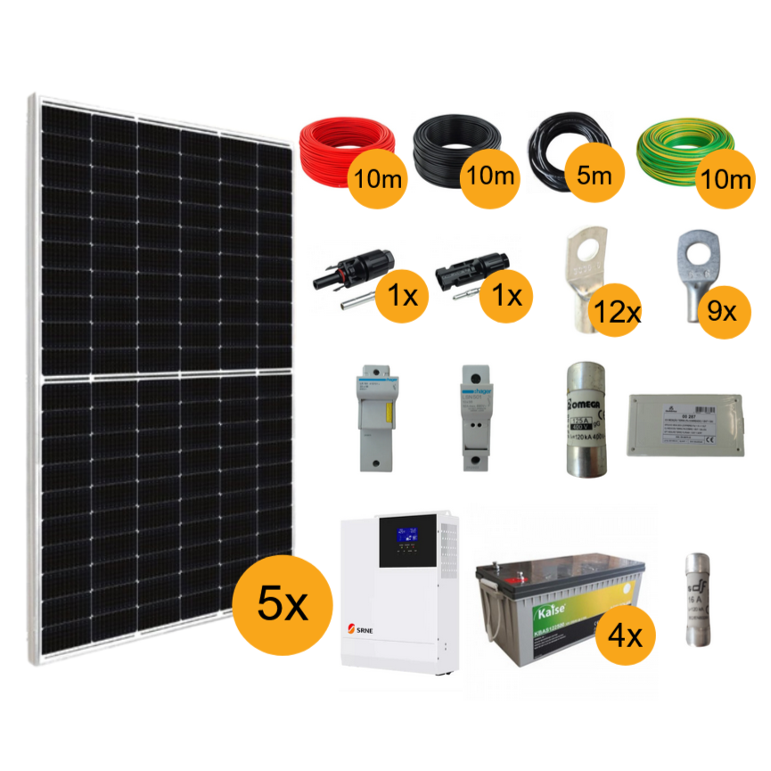 Kit Fotovoltaico Off Grid de 5kW