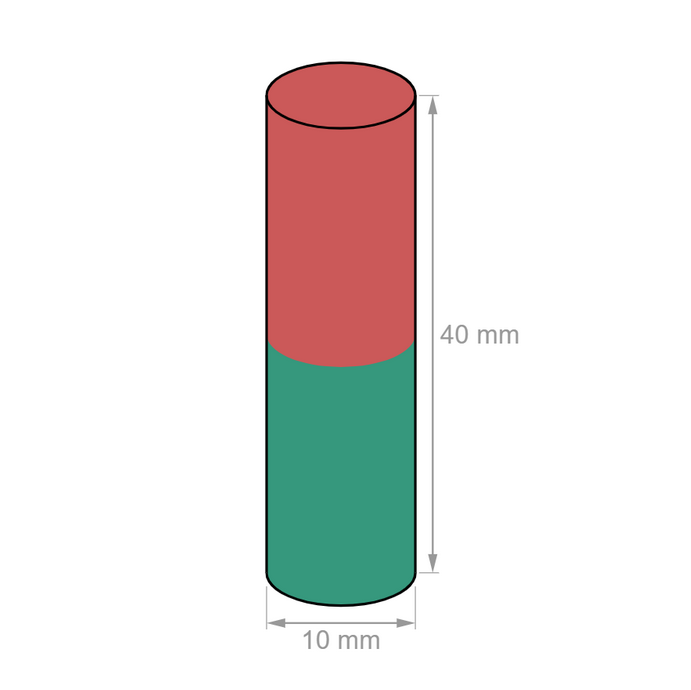 Íman em Cilindro Ø10 x 40 mm